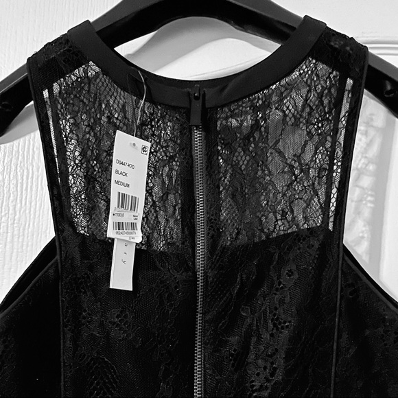 NWT Sanctuary Sleeveless, Lace Top, Zip-up, Black Bodycon Dress 🖤 Size M - Picture 8 of 11